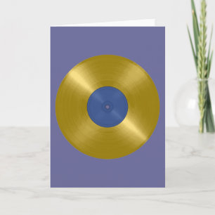 Carte Album Gold Vinyl Record