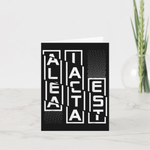 Carte Alea Iacta Est Latin Phrase Motivation Sa