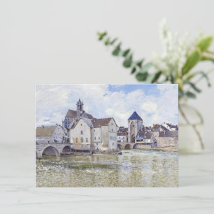 Carte Alfred Sisley Bâtiments et ponts avec l'eau