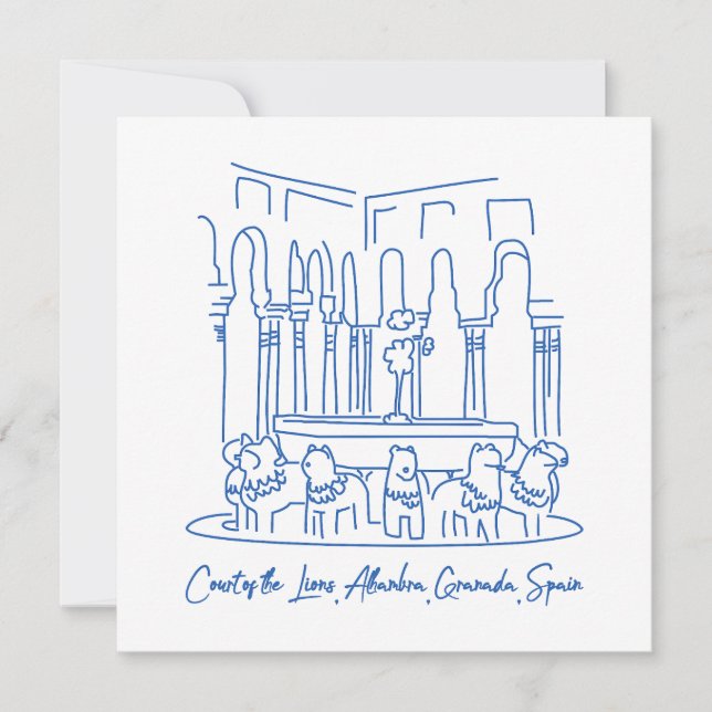 Carte Alhambra Court of the Lions 1 (Devant)