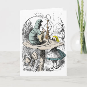 Carte Alice au Pays des Merveilles - Alice et la chenill