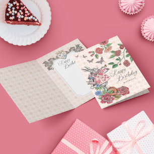 Carte Alice au pays des merveilles Lapin blanc Joyeux an