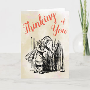 Carte Alice au pays des merveilles Penser à vous Clé de 