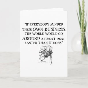 Carte Alice au pays des merveilles Qoute Minez votre ent