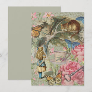 Carte Alice Chat du Cheshire Jardin de l'Arbre au Pays d