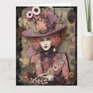 Carte Alice dans un joli anniversaire casquette