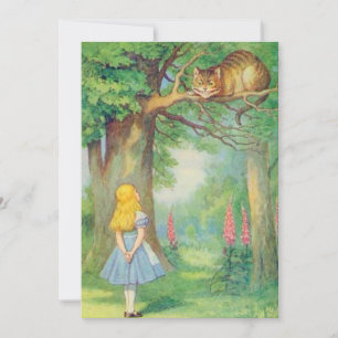 Carte Alice et Cheshire Chat Couleur complète