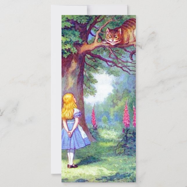 Carte Alice et Cheshire Chat Couleur complète (Devant)