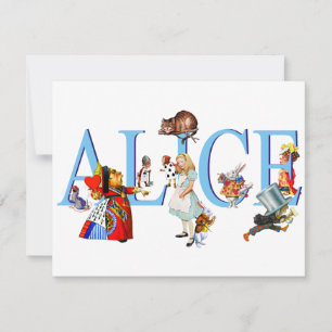 CARTE ALICE IN WONDERLAND & AMIS