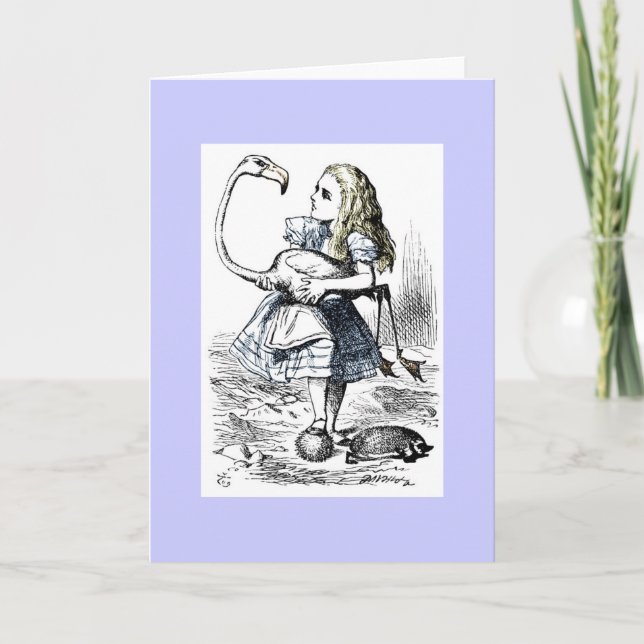 Carte Alice jouant le croquet de la Reine (Devant)