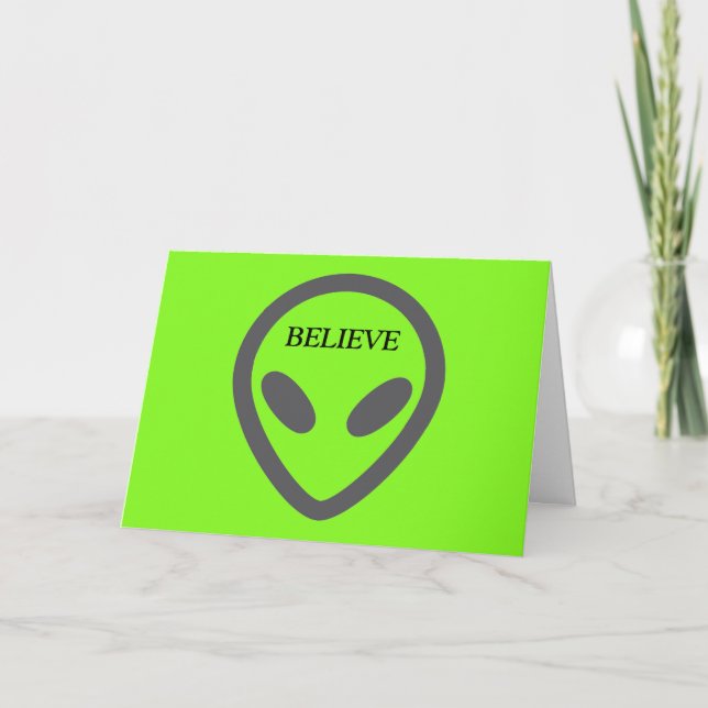 Carte Alien Croire personnalisé (Devant)