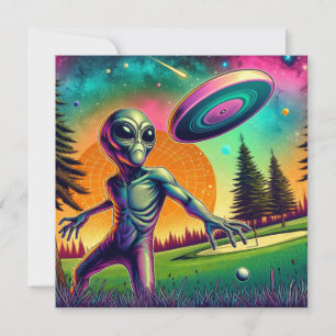 Carte Alien Disc Golf avec Planet Background