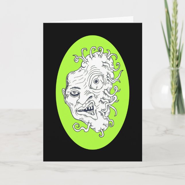 Carte Alien Mutant Virus Get Well Card (Devant)