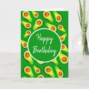 Carte Alimentation de fruits de santé vert Avocado