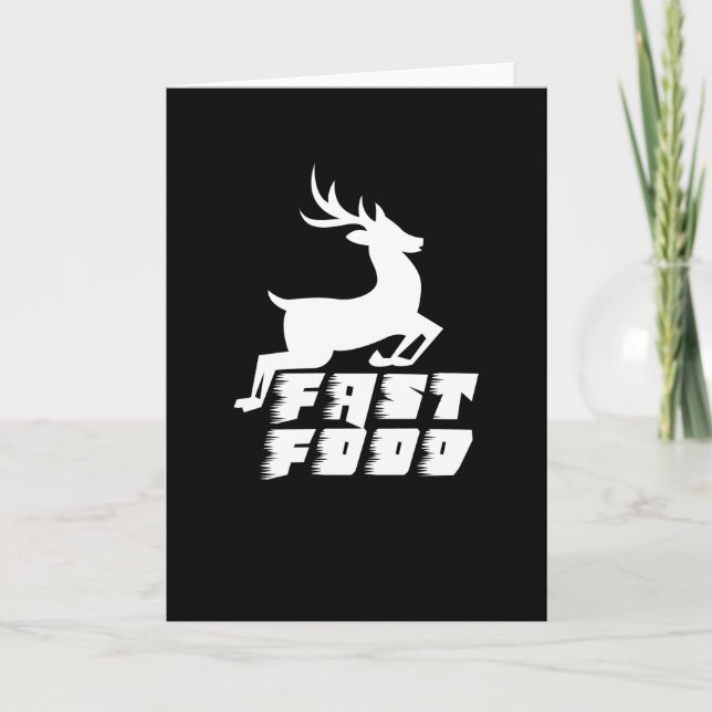 Carte Alimentation Rapide Chasse de Cerf Drôle Chasseur  (Devant)