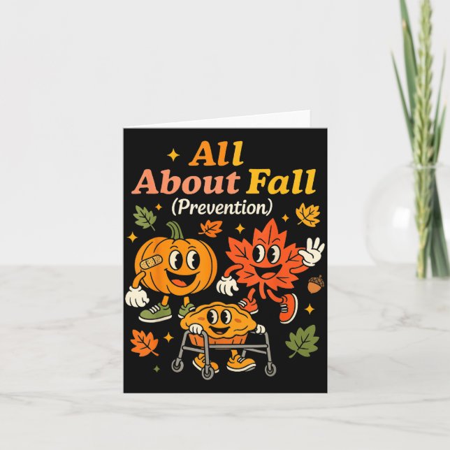 Carte All About Fall Prevention Funny Autumn Therapy Pt  (Devant)