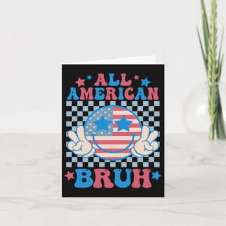 Carte All American Bruh 4 juillet Boys Hommes Femmes Pat
