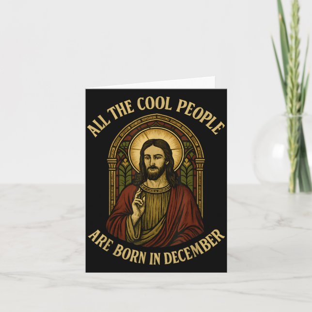 Carte All Cool People Are Born In December Birthday Chri (Devant)