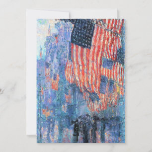Carte Allée sous la pluie de Frederick Childe Hassam