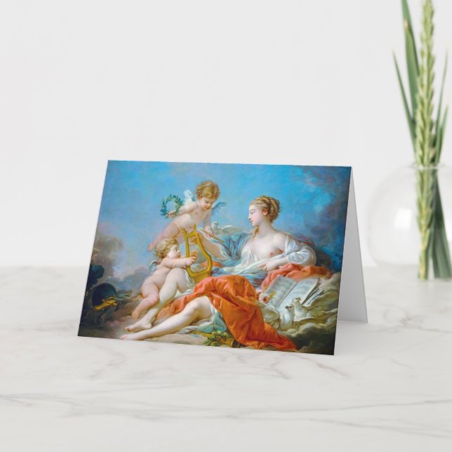 Carte allégorie de francois boucher de la musique rococo (Devant)