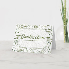 Carte Allemand Dankeschön Merci Sage Green Botanique