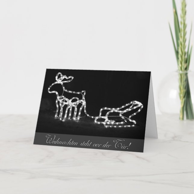 Carte Allemand Romantique Joyeux voeux de Noël (Devant)