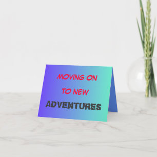 Carte Aller À De Nouvelles Aventures>Carte Adieu