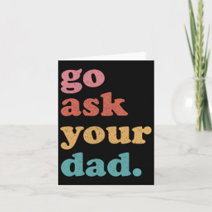 Carte Aller Demander À Votre Papa Drôle Maman Citer Fête