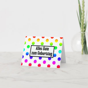 Carte Alles Gute zum Geburtstag, anniversaire allemand