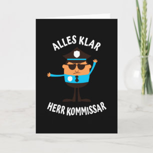Carte Alles Klar Herr Kommissar lustiges Polizisten