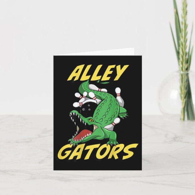 Carte Alley Gators Bowling Team Byckside Print Alligator (Devant)