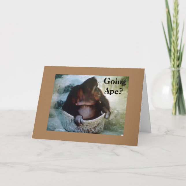 Carte "ALLEZ APE ?" 60e HUMOUR d'anniversaire (Devant)