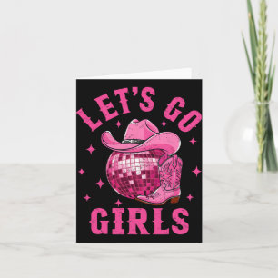 Carte Allez les filles Western Cowgirl Boot Casquette Di