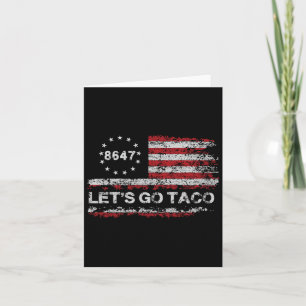 Carte Allez Taco 8647 Us Drapeau 86 47 Hommes Femmes 10