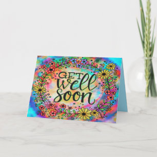 Carte Allez-Vous Bien Bientôt, Joli Floral