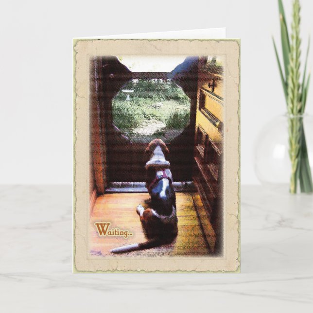 Carte Allez-y bientôt -Basset Hound (Devant)