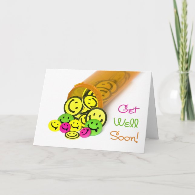 Carte Allez-Y Bientôt, Joyeux Visage (Devant)