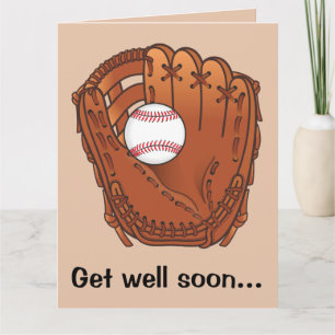Carte Allez-y grâce de l'équipe de baseball Large