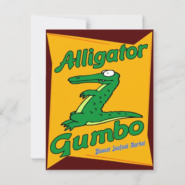 Carte Alligator Gumbo (Devant)