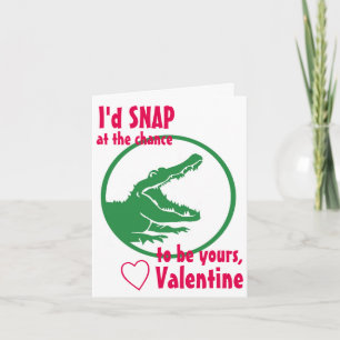 Carte Alligator Valentine's Day