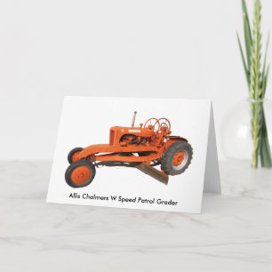 Carte Allis Chalmers W Speed Patrol Grader Greeting Card