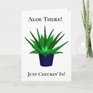 Carte Aloe Vera Pun   Amitié Vous Me Manquez