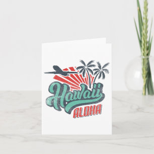 Carte Aloha Hawaii Hawaii Tee Beach Costume de vacances 