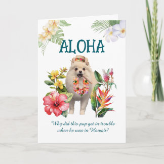 Carte Aloha Joke Card with Pup