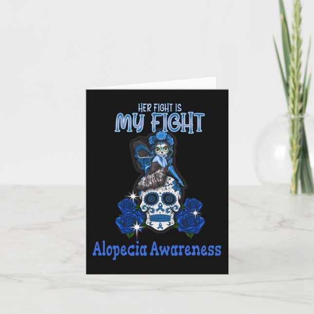 Carte Alopecia Conscience de sa lutte est mon combat (Devant)