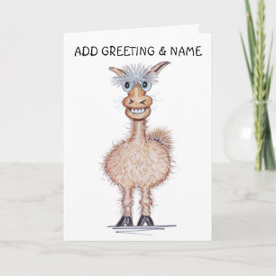 Carte Alpaga souriant 