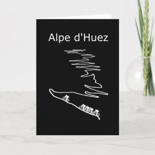Carte Alpe de Huez en France design cycliste pour hommes