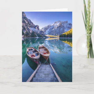 Carte Alpes de dolomite du lac   Braies, Italie