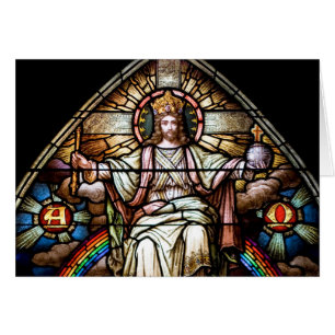 Carte Alpha et Omega en verre tendu