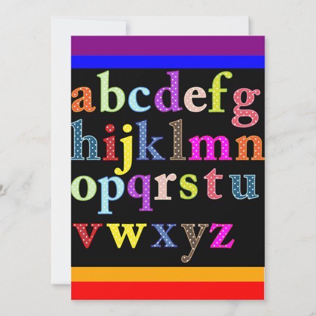 Carte Alphabet (Devant)